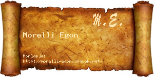 Morelli Egon névjegykártya